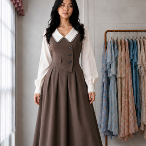 First Girl Midi Dress Wanita